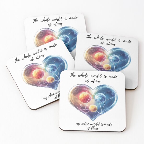 Item preview, Wonderful heart „The whole world is made of three atoms” (v.3) designed and sold by All43.