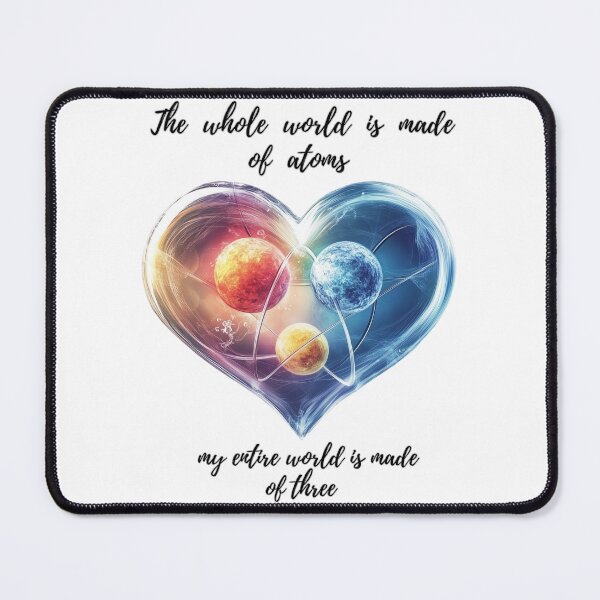 Item preview, Wonderful heart „The whole world is made of three atoms” (v.3) designed and sold by All43.