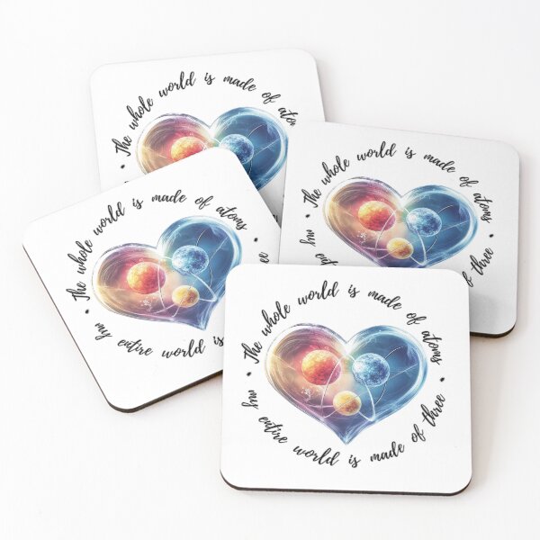 Item preview, Wonderful heart „The whole world is made of three atoms” (v.2) designed and sold by All43.