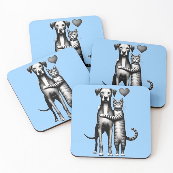 Item preview, Best Friends Furever: Dog & Cat Hug designed and sold by TSQ.