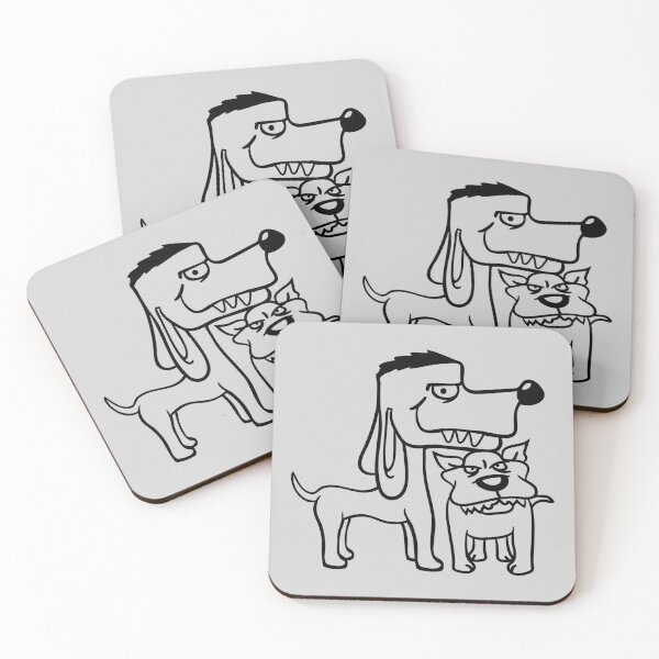 Item preview, 2 Bad Dogs Dangerous Team Two Friends Bro Crew Comic Cartoon designed and sold by shirt-o-mat.