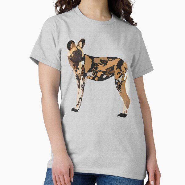 Item preview, P is for Painted Dog, Painted Dog Illustration – African Wild Dog Art for Wildlife Lovers designed and sold by thezoogirl.