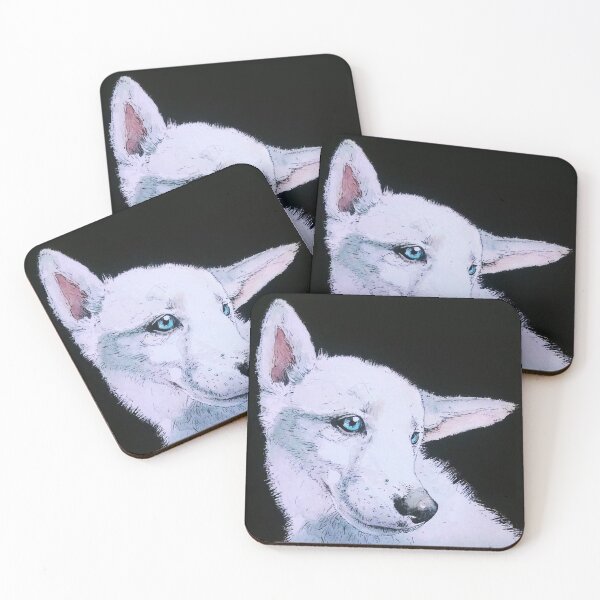 Item preview, White Dog on Black designed and sold by inKseparable.
