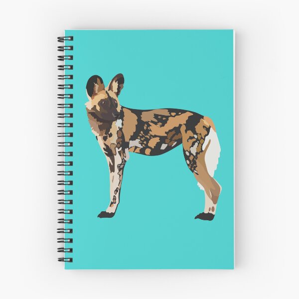 Item preview, P is for Painted Dog, Painted Dog Illustration – African Wild Dog Art for Wildlife Lovers designed and sold by PrettylittlepastelUk.