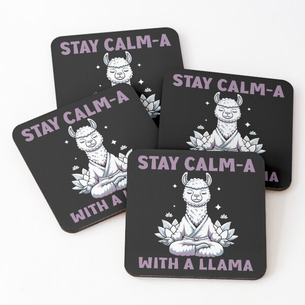 Item preview, Stay Calm-a with a Llama: Peaceful Zen Cartoon designed and sold by JPees.