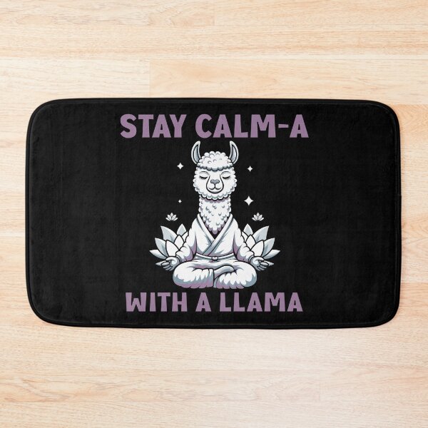 Item preview, Stay Calm-a with a Llama: Peaceful Zen Cartoon designed and sold by JPees.