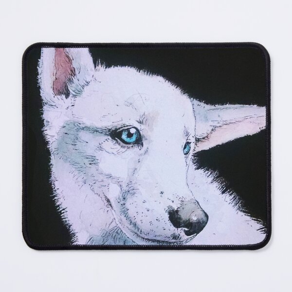 Artikelvorschau, Weißer Hund auf Schwarz entworfen und verkauft von inKseparable.