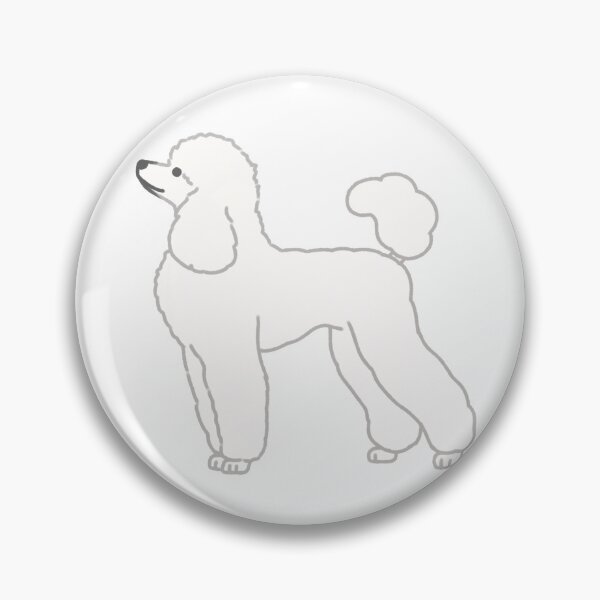 Artikelvorschau, Solid White Standard Poodle entworfen und verkauft von TheCurlyGirlSwirl.