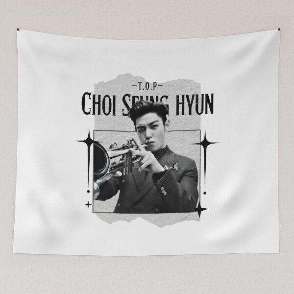 Item preview, TOP Choi Seung-hyun Korean Actor Retro Y2K Black And White Scrapbook Collage Design designed and sold by HELL0WBELLO.