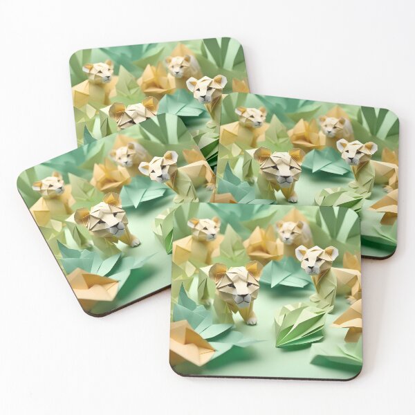 Item preview, Origami Art - Jungle Royals: Playful Lion Cubs designed and sold by ArtfulFolds.