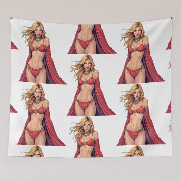 Item preview, Manga ginger oriental dancer in a red dress 4 designed and sold by PhilDreams.