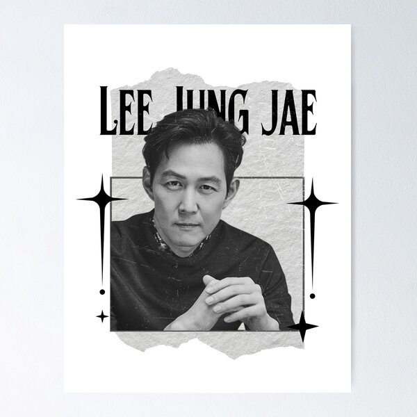 Item preview, Lee Jung-jae Korean Actor Preppy Black And White Scrapbook Collage Design designed and sold by HELL0WBELLO.