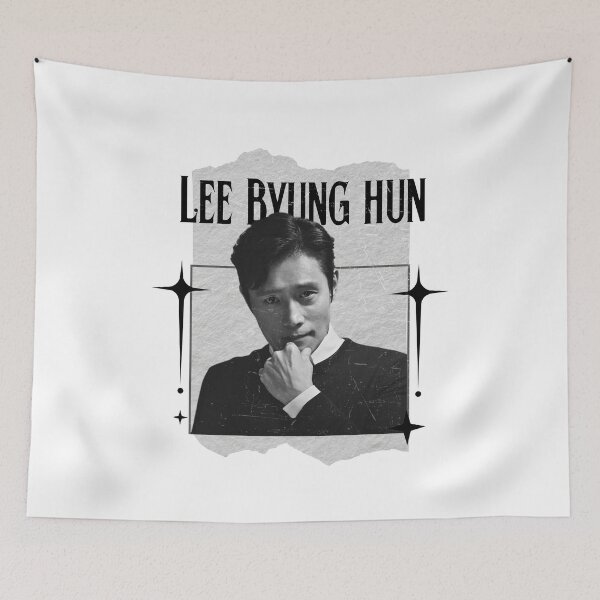 Item preview, Lee Byung-hun Korean Actor Preppy Black And White Scrapbook Collage Design designed and sold by HELL0WBELLO.