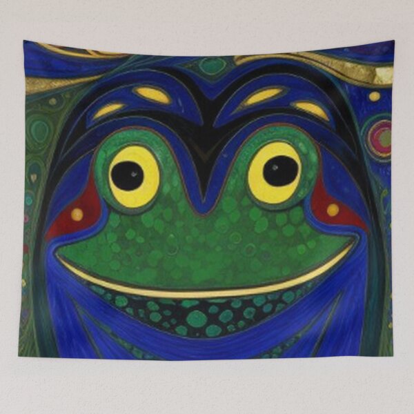 Artikelvorschau, Abstrakte Froschkunst entworfen und verkauft von TheDarkWardrobe.