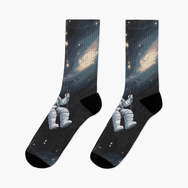 Item preview, Astronaut Swinging Through the Stars – Great Cosmic Wave designed and sold by pixelated_echoes.