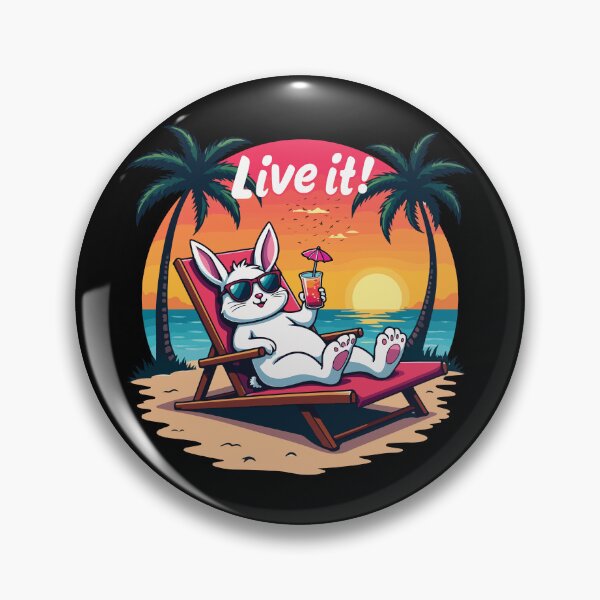 Item preview, Cool Bunny Vibes: Tropical Rabbit on the Beach designed and sold by Yehia-Massoud.