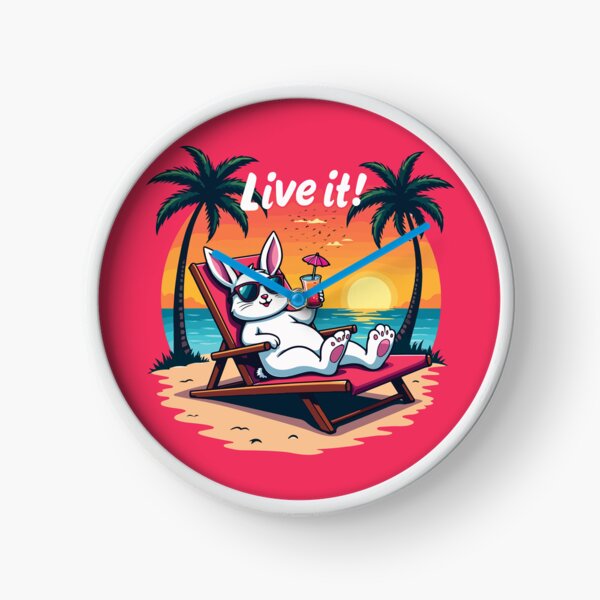 Item preview, Cool Bunny Vibes: Tropical Rabbit on the Beach designed and sold by Yehia-Massoud.
