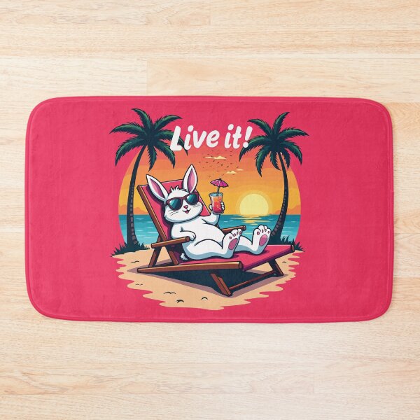 Item preview, Cool Bunny Vibes: Tropical Rabbit on the Beach designed and sold by Yehia-Massoud.