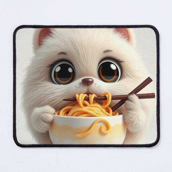 Item preview, Cute Ramen Noodle in Cat Bowl Vector Illustration designed and sold by hjian8219.