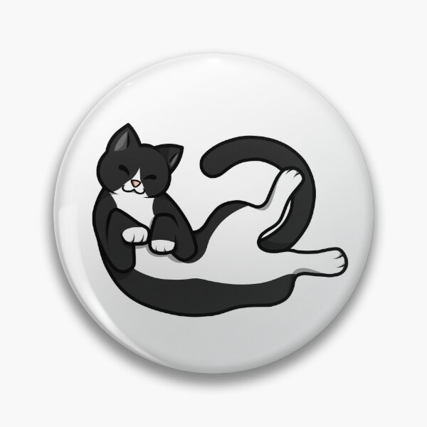 Item preview, Cute Black and White Tuxedo Cat Laying designed and sold by SwirlyToast.