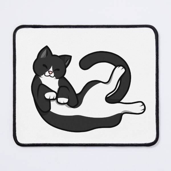 Item preview, Cute Black and White Tuxedo Cat Laying designed and sold by SwirlyToast.