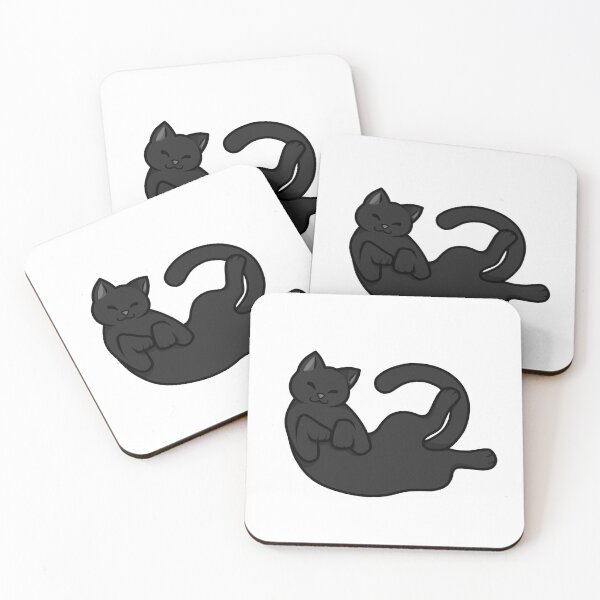 Item preview, Cute Black Cat Laying designed and sold by SwirlyToast.