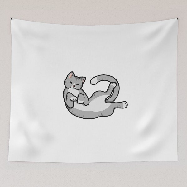 Item preview, Cute Grey Tabby Cat Laying designed and sold by SwirlyToast.