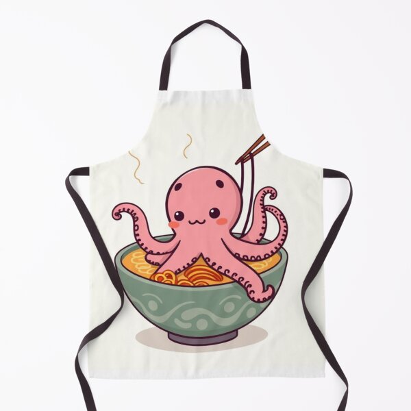 Item preview, Cute Octopus in Ramen Noodle with Takoyaki Vector Illustration designed and sold by hjian8219.