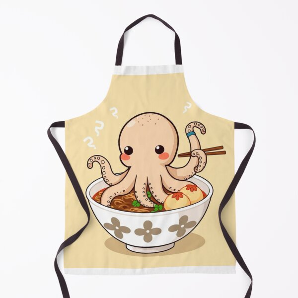Item preview, Cute Octopus in Ramen Noodle with Takoyaki Vector Illustration designed and sold by hjian8219.