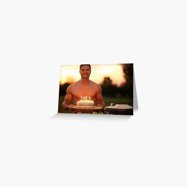 Item preview, Eric Winter Birthday Cake Card designed and sold by Aryabek.