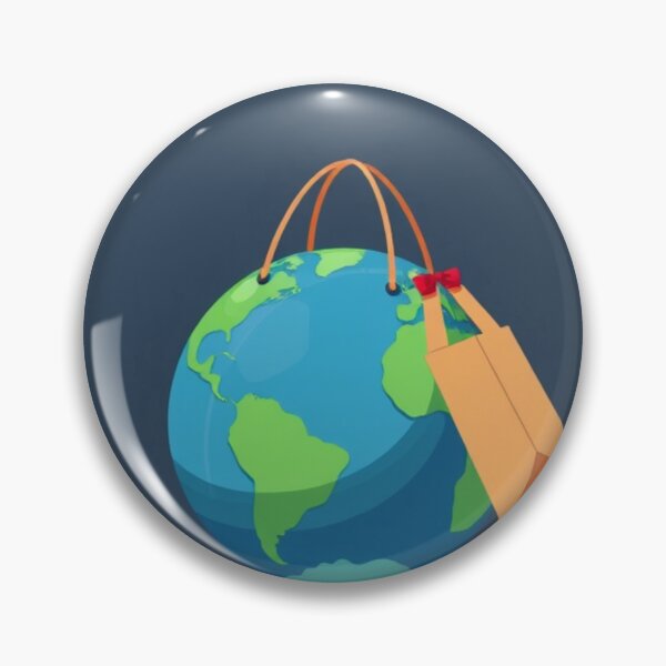 Item preview, Earth and Shopping Bag Vector Illustration designed and sold by hjian8219.