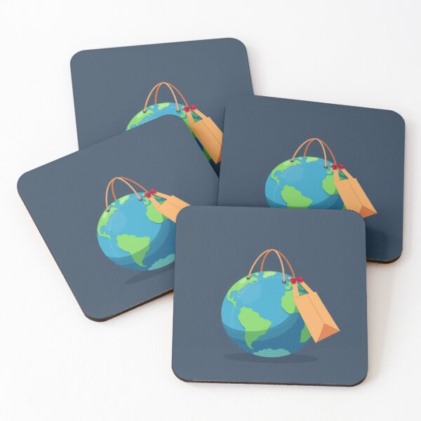 Item preview, Earth and Shopping Bag Vector Illustration designed and sold by hjian8219.