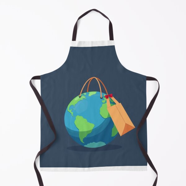 Item preview, Earth and Shopping Bag Vector Illustration designed and sold by hjian8219.