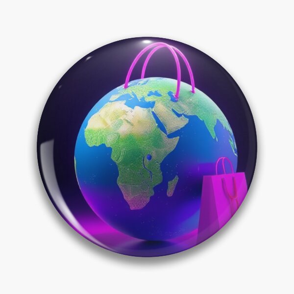 Item preview, Earth and Shopping Bag Vector Illustration designed and sold by hjian8219.