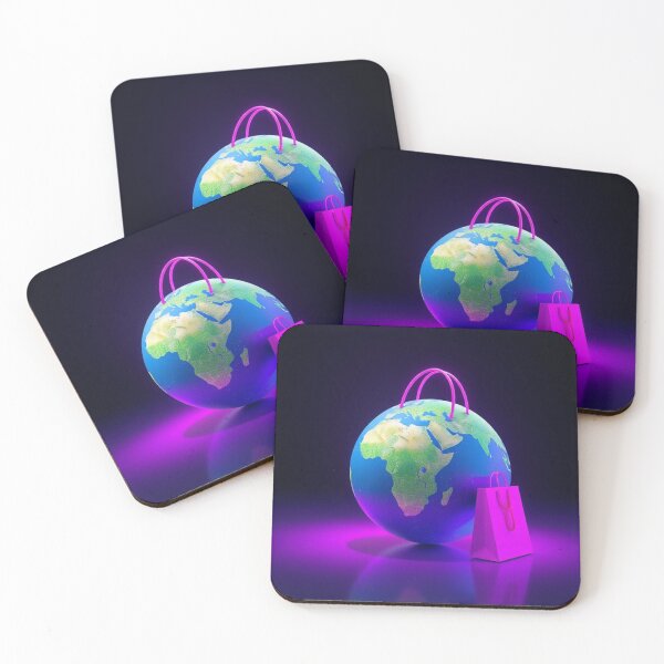 Item preview, Earth and Shopping Bag Vector Illustration designed and sold by hjian8219.