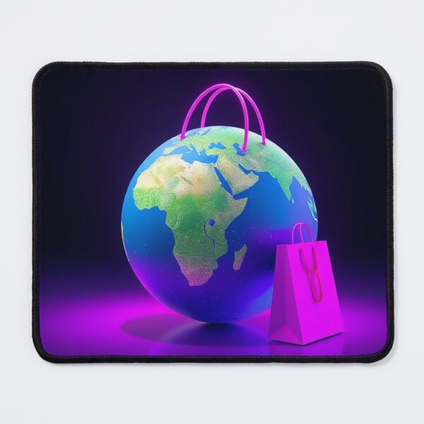 Item preview, Earth and Shopping Bag Vector Illustration designed and sold by hjian8219.