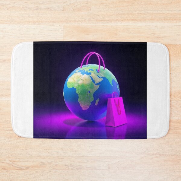 Item preview, Earth and Shopping Bag Vector Illustration designed and sold by hjian8219.