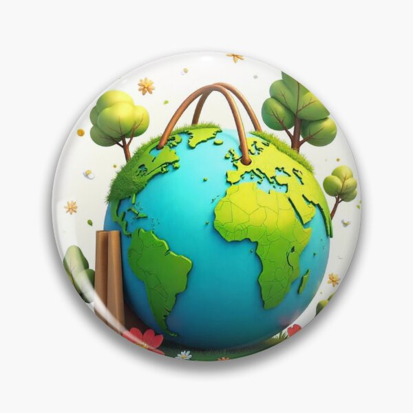 Item preview, Earth and Shopping Bag Vector Illustration designed and sold by hjian8219.