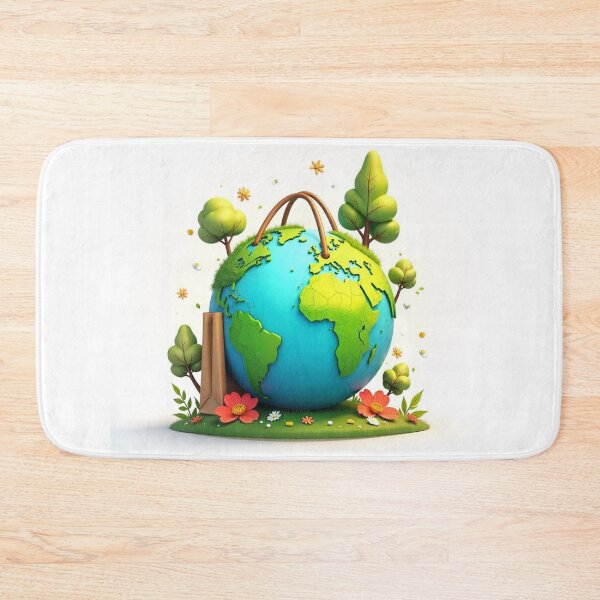 Item preview, Earth and Shopping Bag Vector Illustration designed and sold by hjian8219.