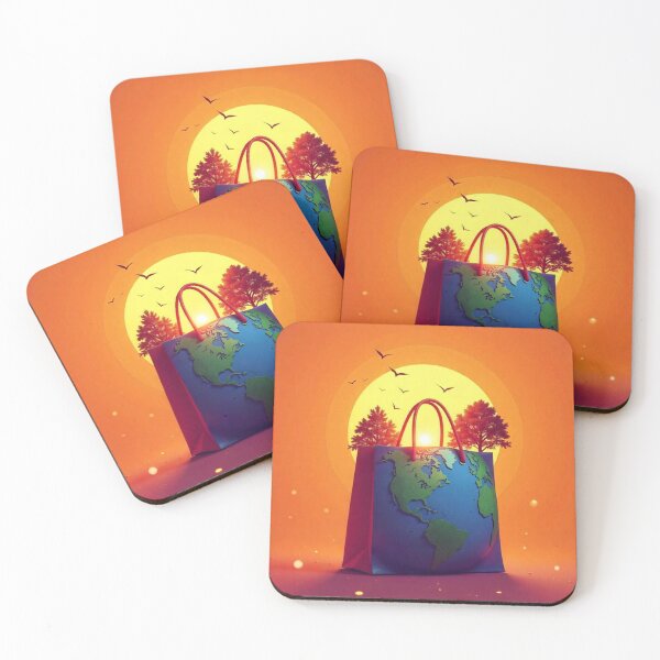 Item preview, Earth and Shopping Bag Vector Illustration designed and sold by hjian8219.