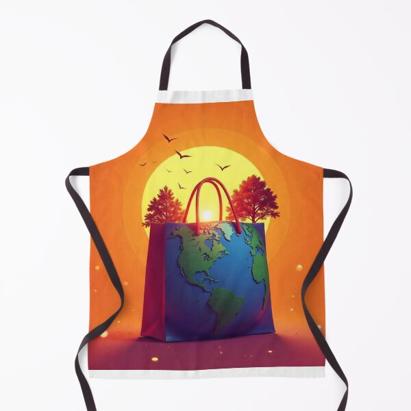 Item preview, Earth and Shopping Bag Vector Illustration designed and sold by hjian8219.