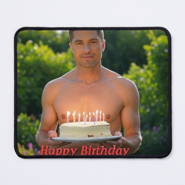 Item preview, Eric Winter Happy Birthday Cake Card designed and sold by Aryabek.