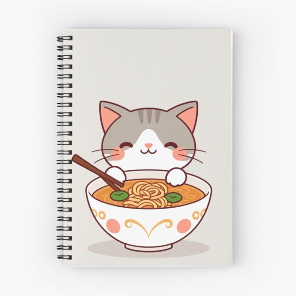 Item preview, Cute Ramen Noodle in Cat Bowl Vector Illustration designed and sold by hjian8219.