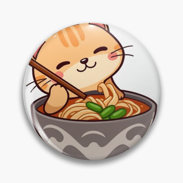 Item preview, Cute Ramen Noodle in Cat Bowl Vector Illustration designed and sold by hjian8219.
