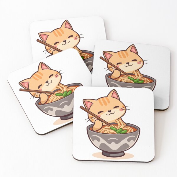 Item preview, Cute Ramen Noodle in Cat Bowl Vector Illustration designed and sold by hjian8219.