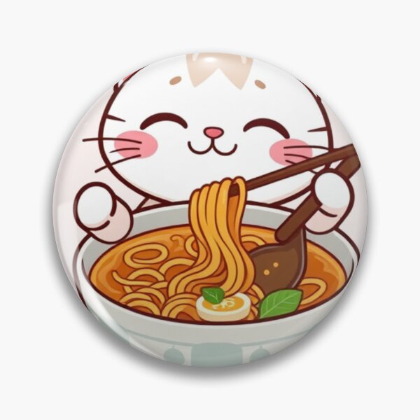 Item preview, Cute Ramen Noodle in Cat Bowl Vector Illustration designed and sold by hjian8219.