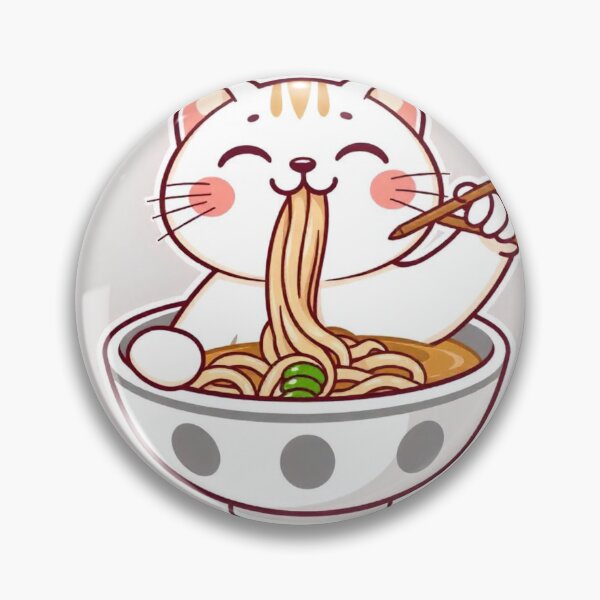 Item preview, Cute Ramen Noodle in Cat Bowl Vector Illustration designed and sold by hjian8219.