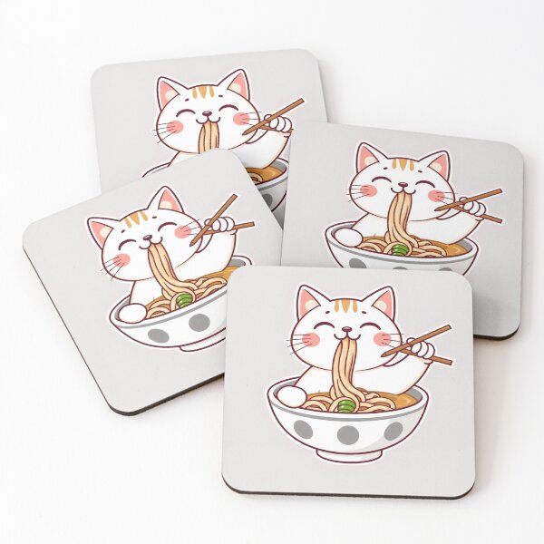 Item preview, Cute Ramen Noodle in Cat Bowl Vector Illustration designed and sold by hjian8219.