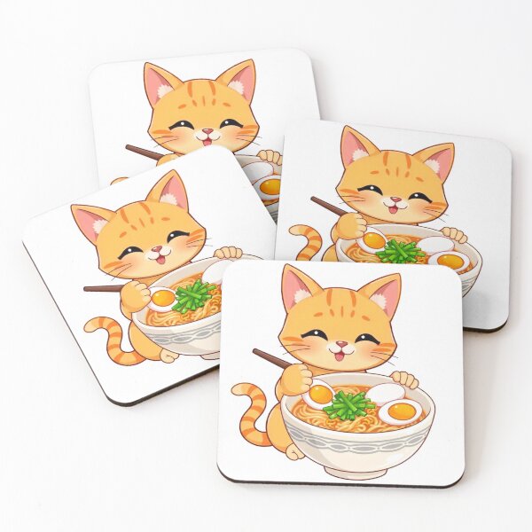 Item preview,  Cute Ramen Noodle in Cat Bowl Vector Illustration designed and sold by hjian8219.