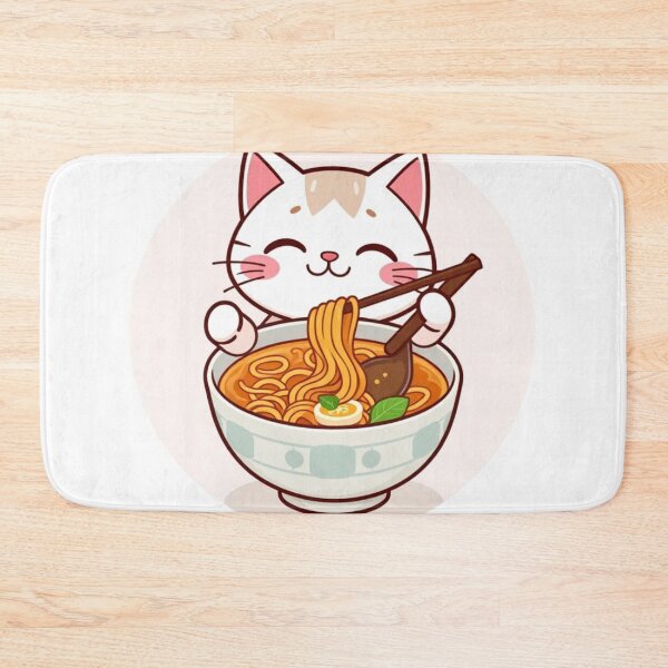 Item preview, Cute Ramen Noodle in Cat Bowl Vector Illustration designed and sold by hjian8219.